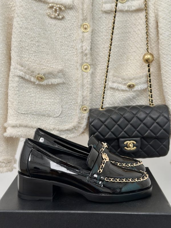 CHANE*??Chanel 24K new chain double C loafers - Image 3