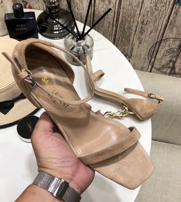 andals with YSL logo heels and square toes - Image 4
