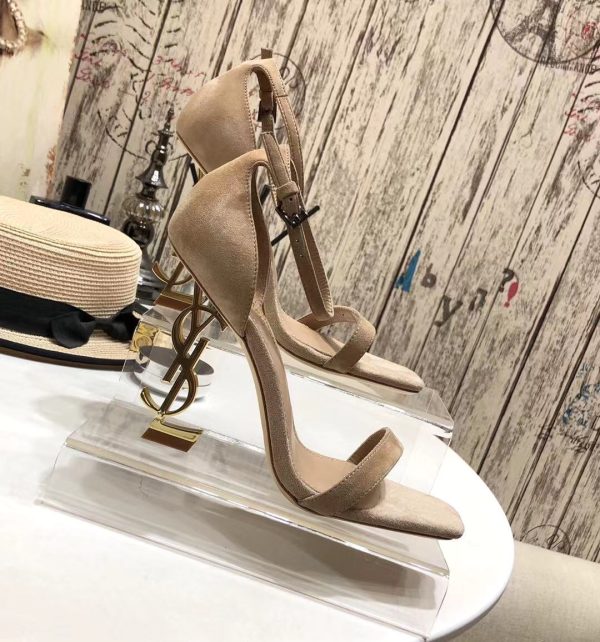 andals with YSL logo heels and square toes - Image 7