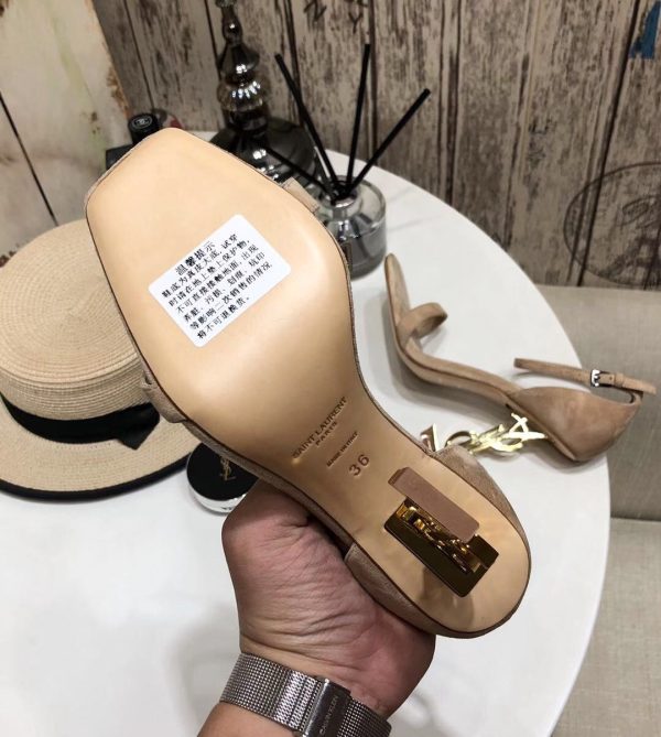 andals with YSL logo heels and square toes - Image 6