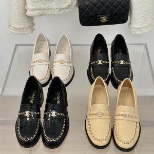 CHANE*??Chanel 24K new chain double C loafers
